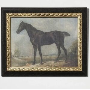 STUDIO MCGEE NWT stallion wall art canvas antique gold